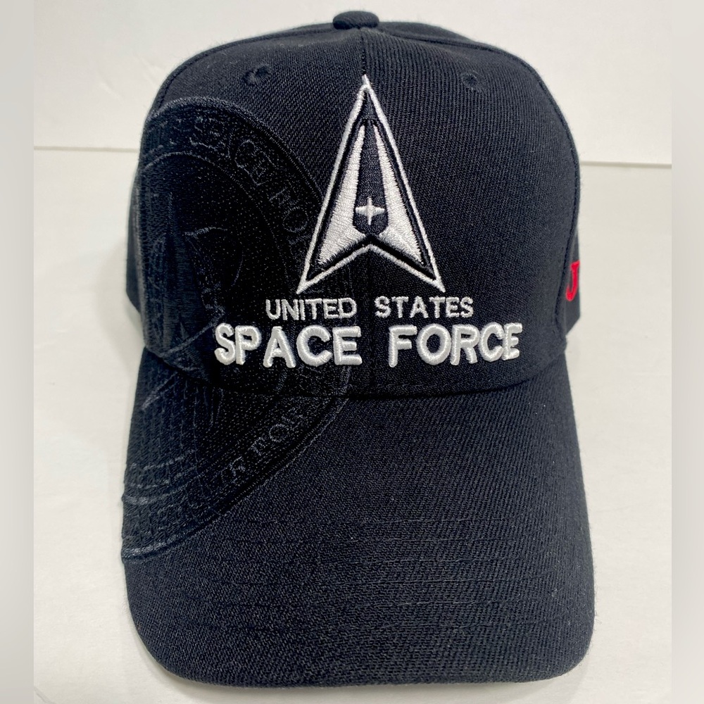 3D United States Space Force Hat Baseball Cap One Size Stretch Fit Black  USA